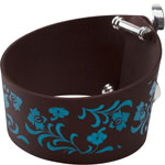 ACCESSOIRES Cuffies Menottes - Freestyle - Grey - Hippy - Chocolate - Printed with turquoise flowers
