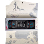 ACCESSOIRES Cuffies Menottes - Freestyle - Grey - Hippy - Chocolate - Printed with turquoise flowers