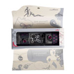 ACCESSOIRES Cuffies Menottes - Elegance - Grey - Print roselila