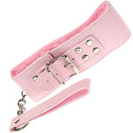 Naughty Grrl Toyz Pink Plush Collar and Leash (collier)