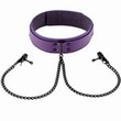 Crave Range Lederhalsband mit Nippelklemmen