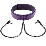 Crave Range Lederhalsband mit Nippelklemmen