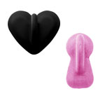 2 pochoirs de rasage intime Love + Gate